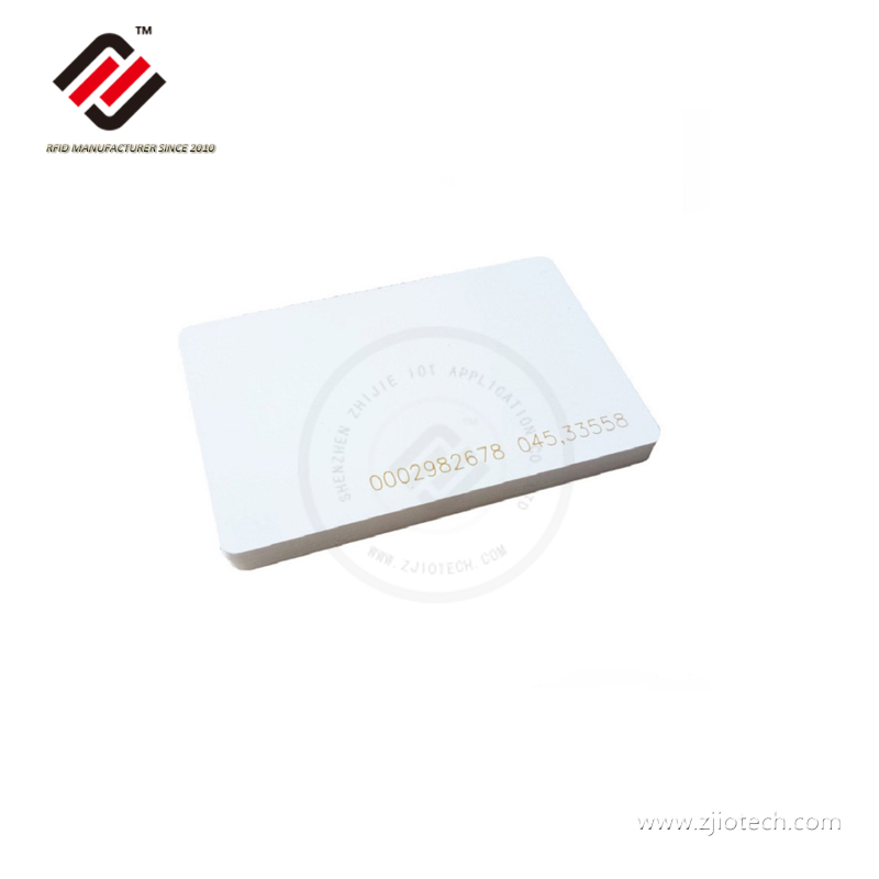 بطاقة RFID فارغة قابلة للطباعة PVC 125 كيلو هرتز LF
